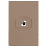 Conjunto RJ11 Telefone Horizontal 4x2 - RECTA FENDI SATIN FOSCO